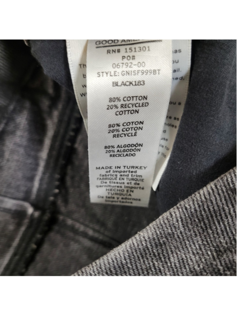 Good American Women's Straight Leg Fray Ankle Gray Jeans 2/26 Waist 26 Inseam 31 - Picture 11 of 11